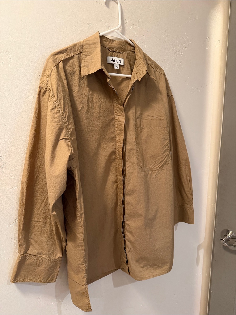 Ética Tan Button-Up Collared Shirt
